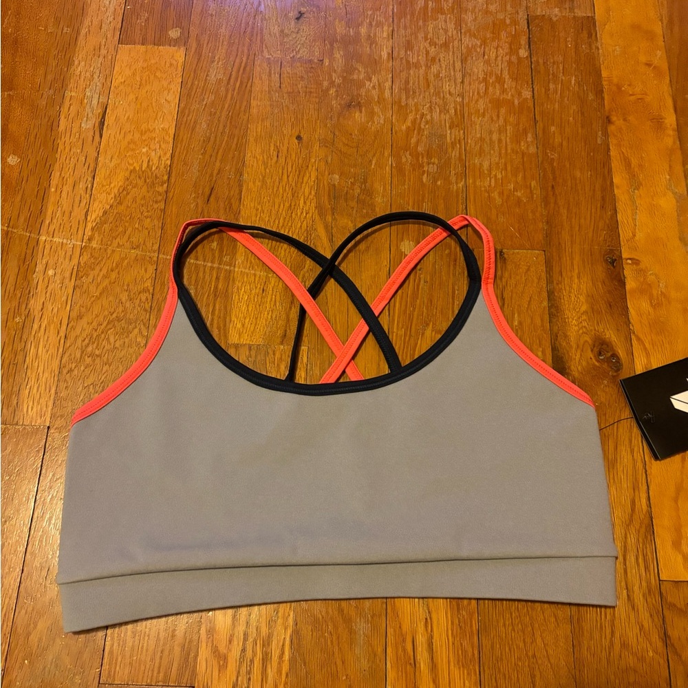 Fourlaps Vitality Sports Bra Silver Women's Size Small Gray Black Pink N…